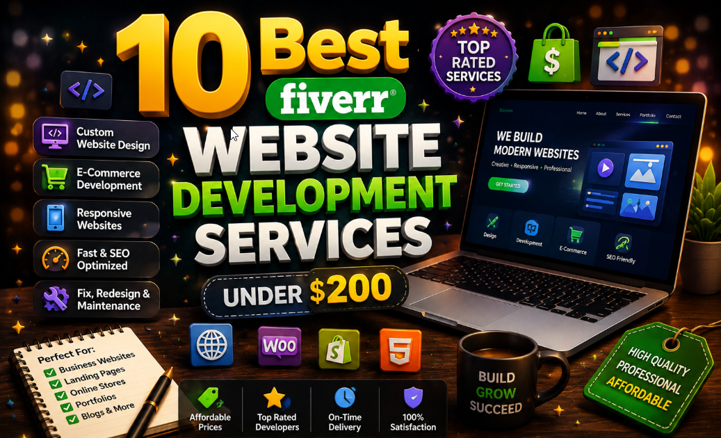 10 Best Fiverr Website Development Services Under $200
