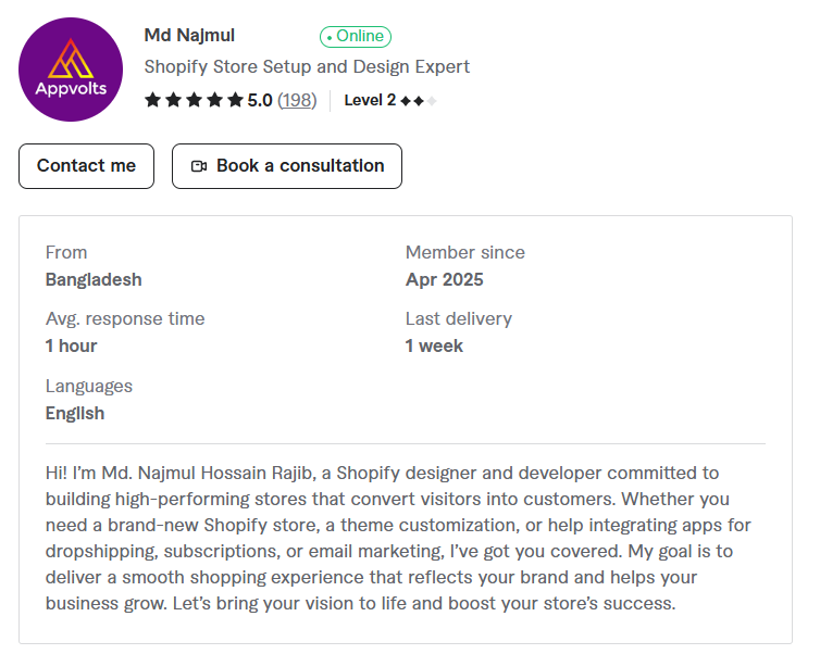 8. appvolts — Best for Full Shopify Store Design, Creation & Dropshipping Setup