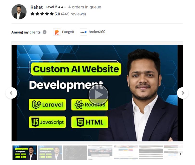 1. Kazi Zia Uddin Rahat (code_wonders) — Best Overall for Custom AI & Full-Stack Frontend Development