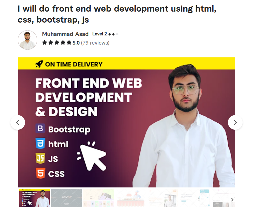 8. Rukhsana Koser (rukhsanakoser) — Best for HTML, CSS, Bootstrap & JavaScript Frontend Development