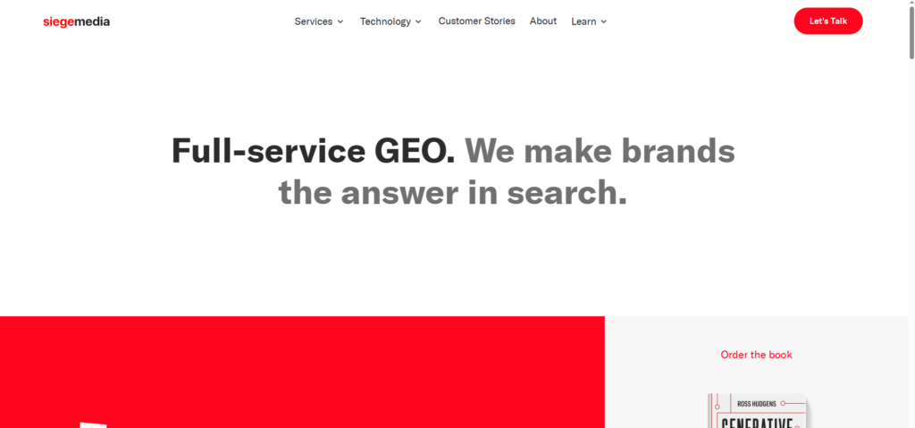 Founded by Ross Hudgens, Siege Media built its reputation on producing genuinely link-worthy content rather than treating content as an SEO afterthought.