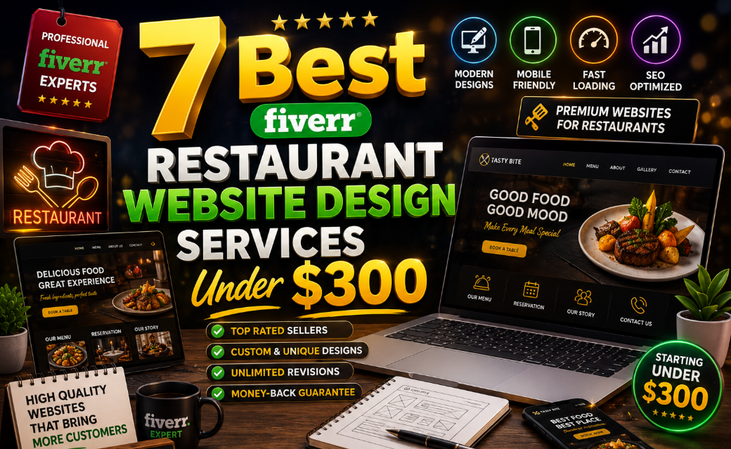 7 Best Fiverr Restaurant Website Design Services Under $300