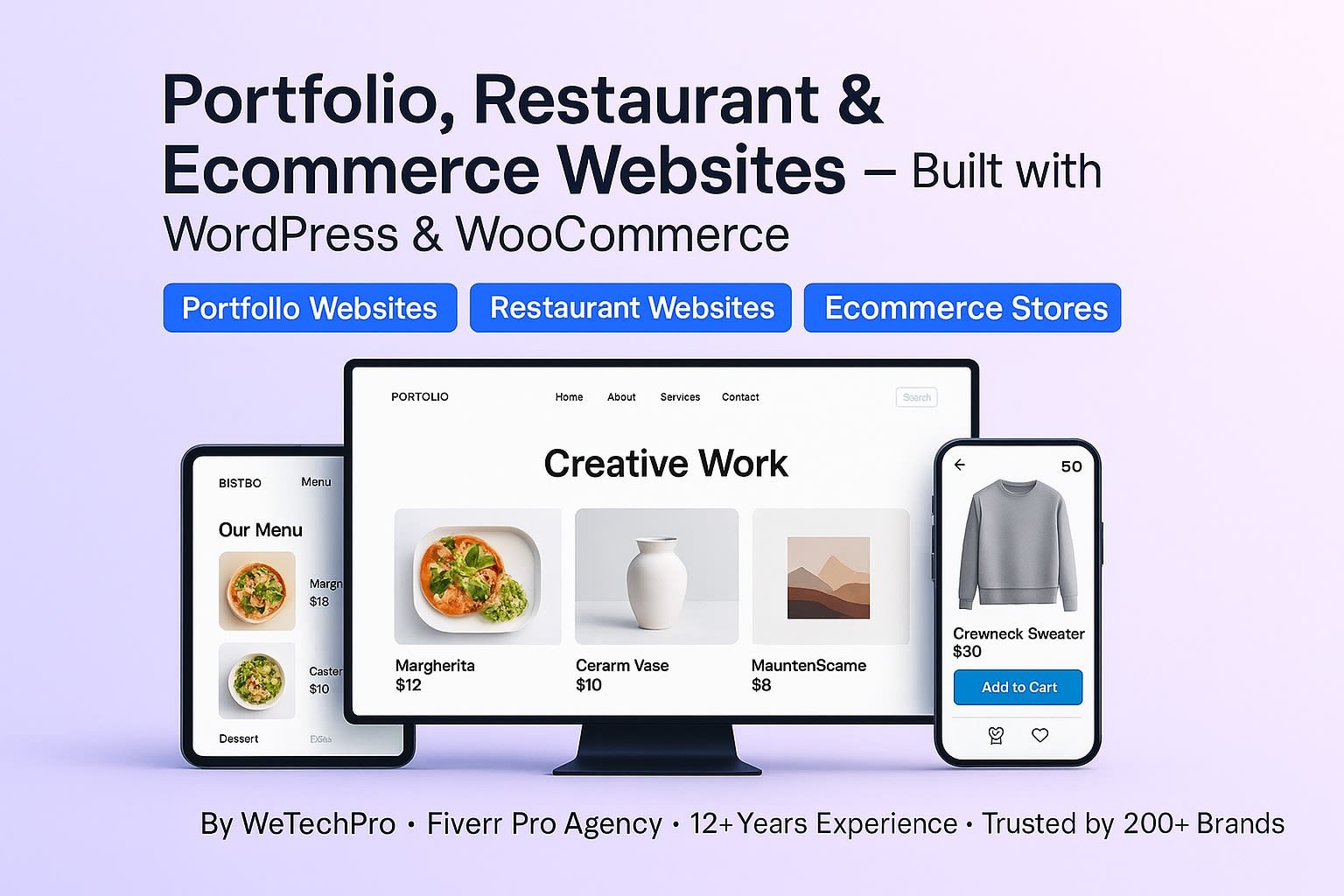 4. WeTechPro (Arifrahimm) — Business, Portfolio, Restaurant, or Ecommerce Website