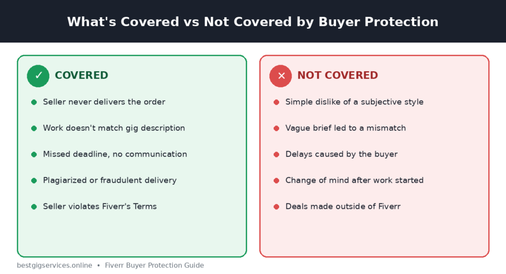 What Fiverr Buyer Protection Actually Covers