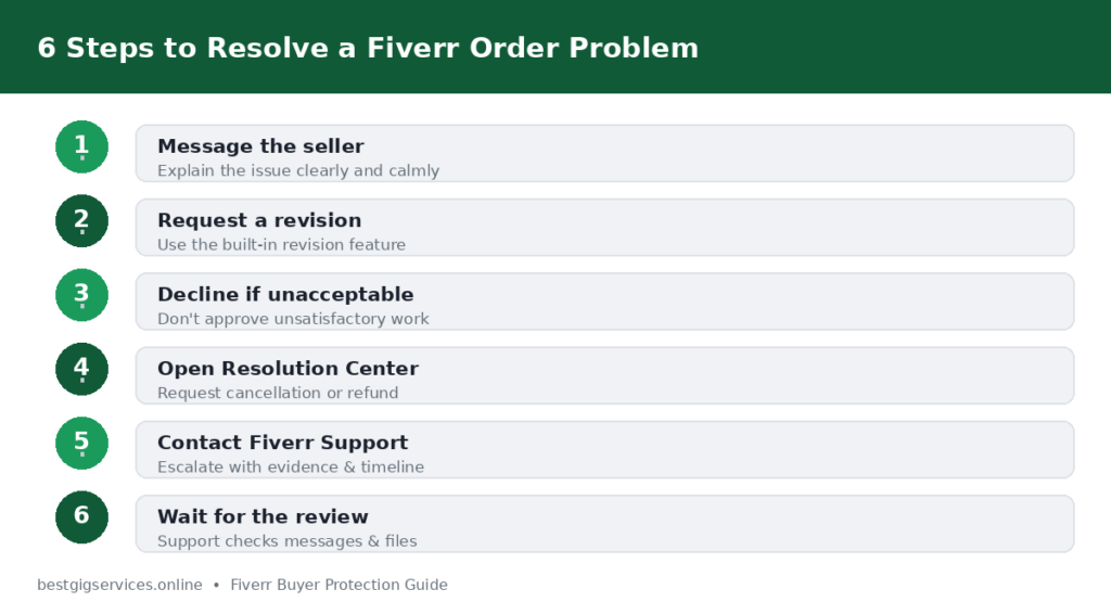 Step-by-Step: What to Do If Something Goes Wrong on fiverr