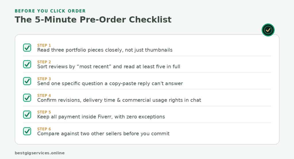 A Quick Pre-Order Verification Checklist fiverr