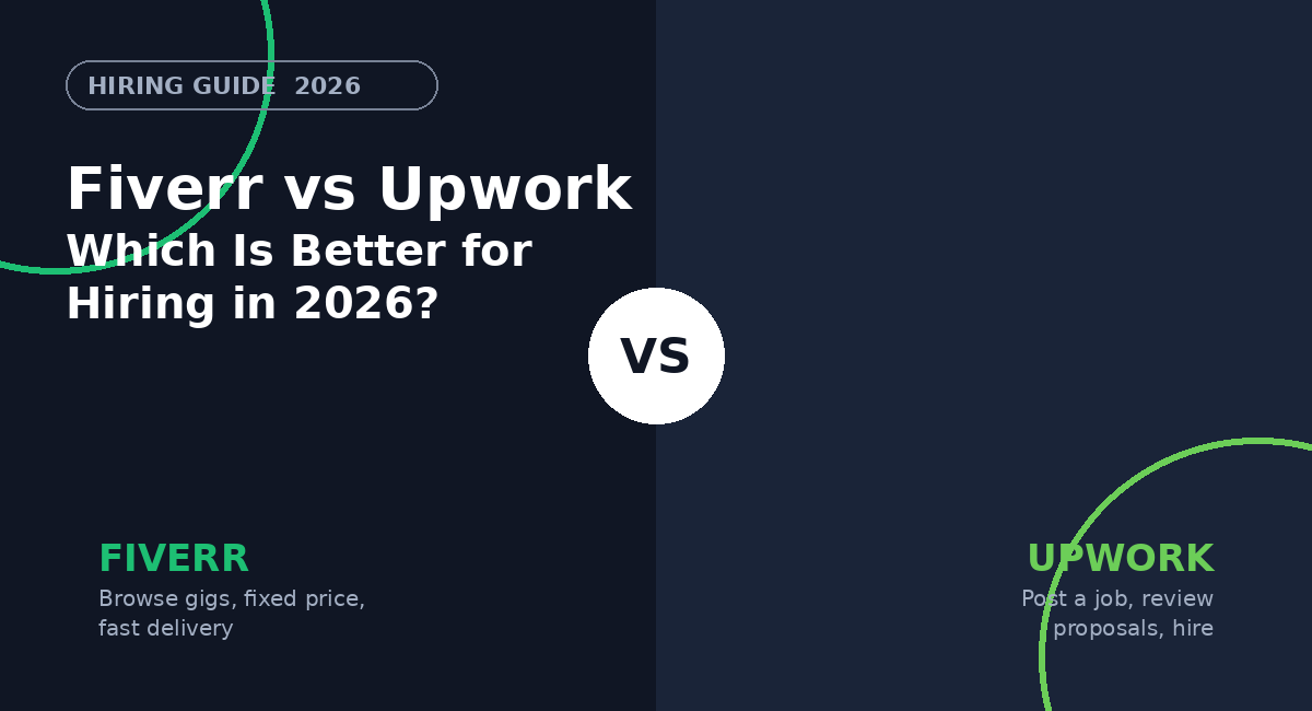 Fiverr vs Upwork — Which Is Better for Hiring in 2026?