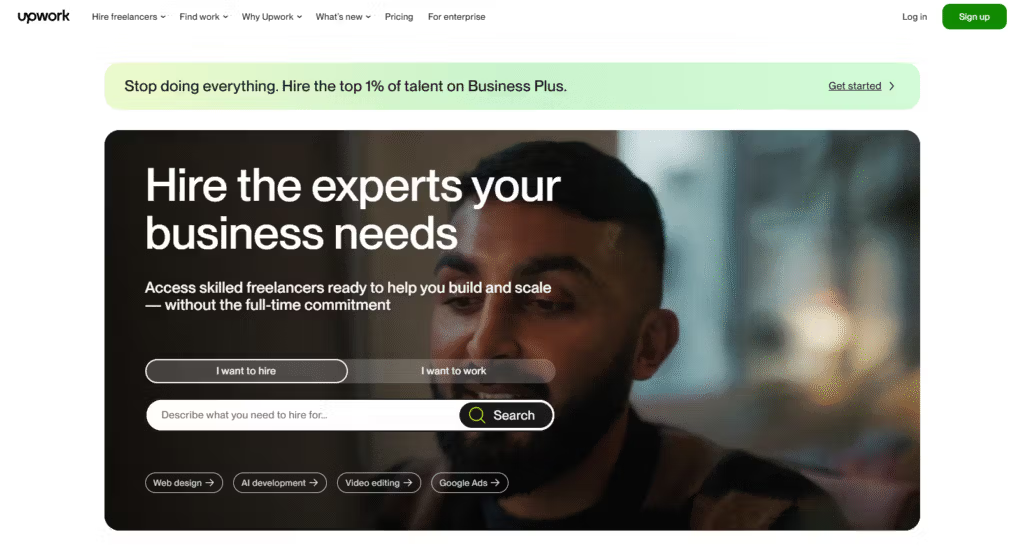 Upwork is one of the largest freelance marketplaces in the world