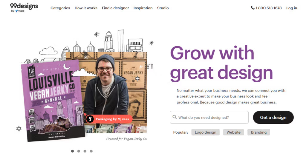 99designs is a specialized marketplace built specifically for designers, cov