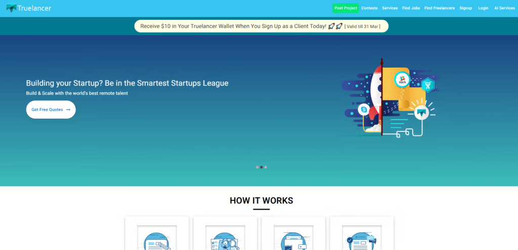 Truelancer is a global freelance marketplace with a particularly strong presence among freelancers an