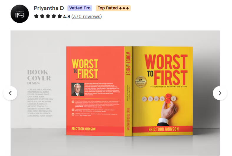 4. Priyantha D — Best Fiverr Pro Book Cover Design Service