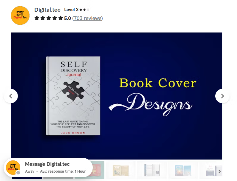 2. Digital.tec — Best Budget Fiverr Book Cover Design Service