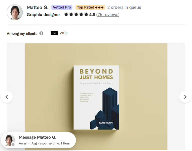5. Matteo G. — Best for Minimal and Vector Art Book Covers