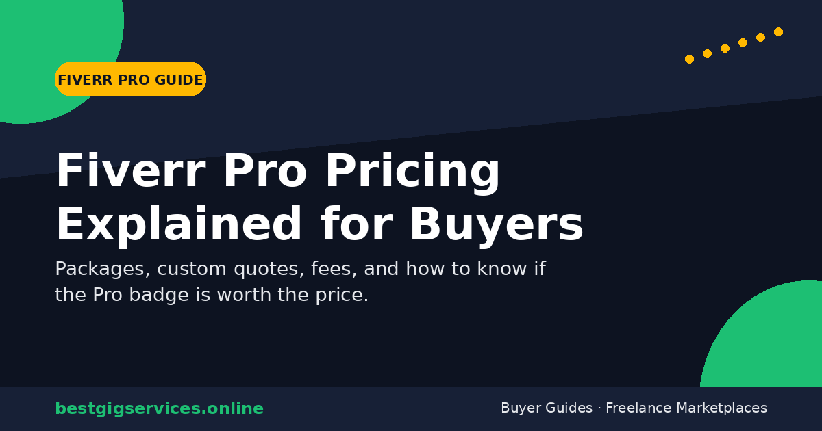 Fiverr Pro Pricing Explained for Buyers
