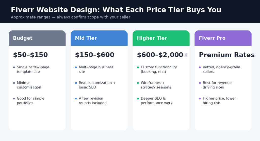 What a Fair Price Actually Buys You fiverr website design
