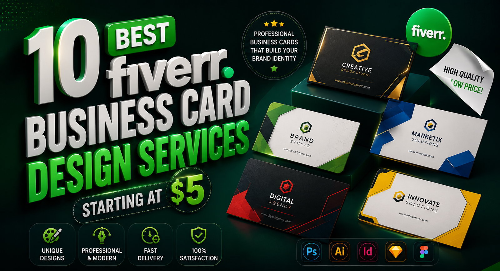 10 Best Fiverr Business Card Design Services Starting at 5$