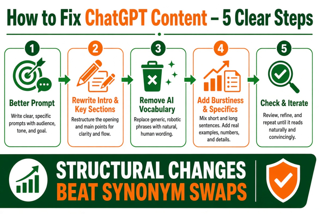 How to Fix ChatGPT Content So It Sounds Human