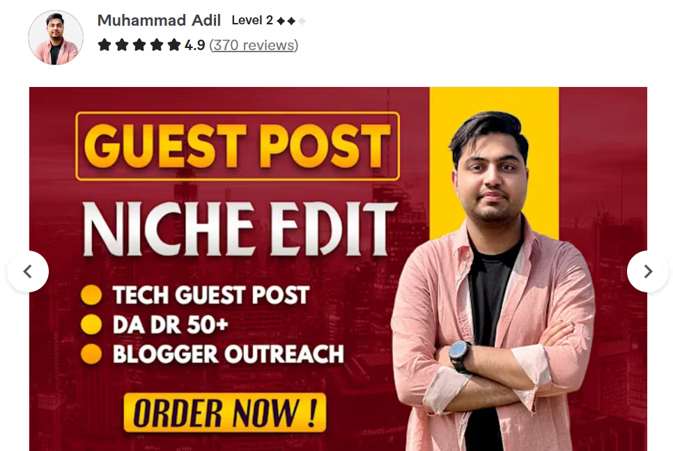 2. Adil — Best for Tech and Niche Edit Backlinks