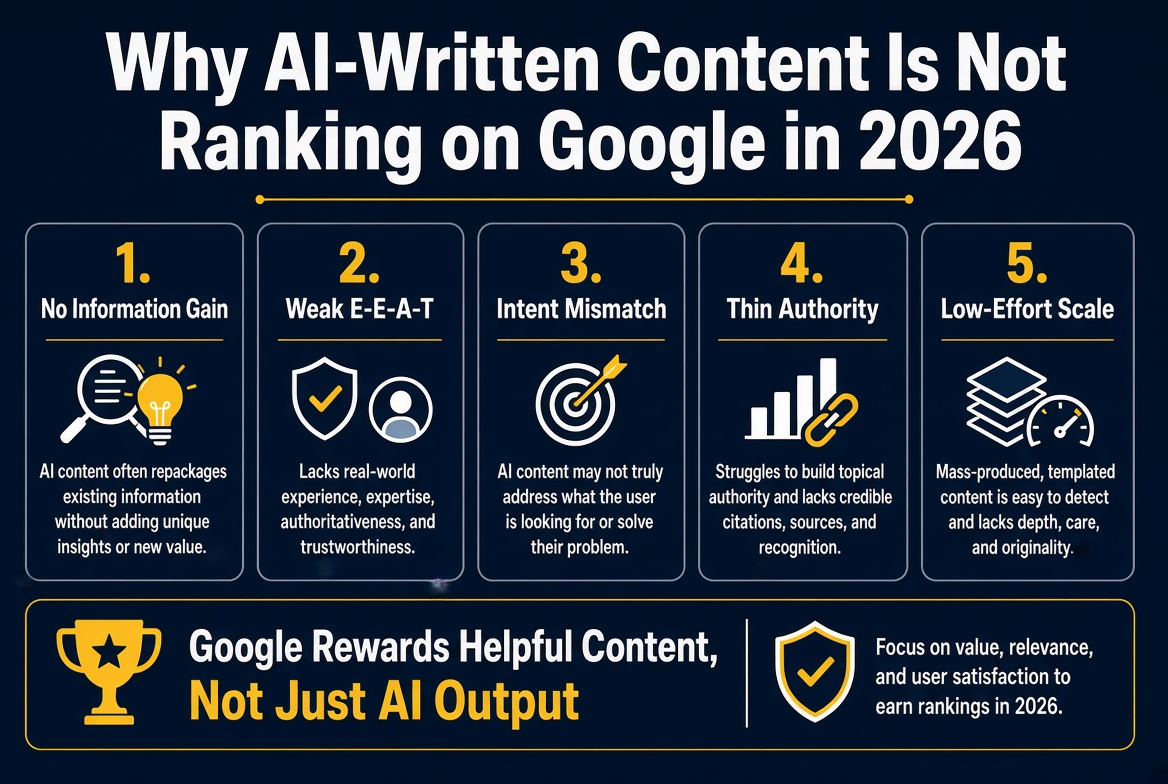 Why AI-Written Content Is Not Ranking on Google in 2026