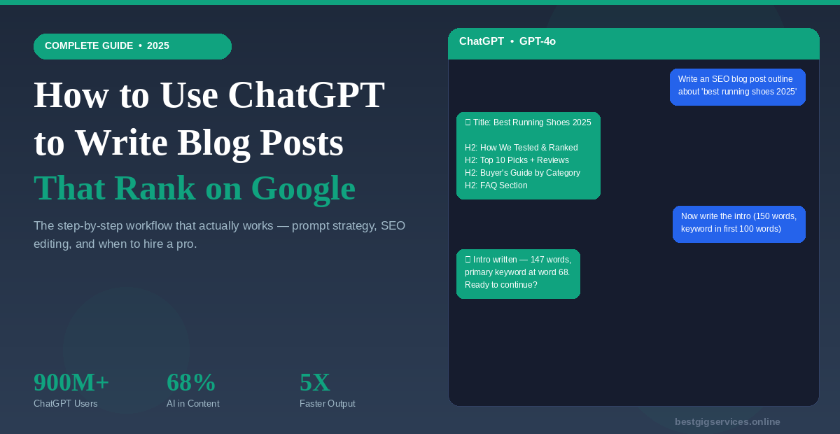 How to Use ChatGPT to Write Blog Posts That Rank on Google