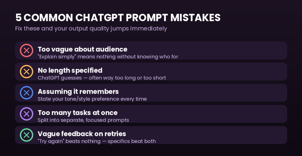 Common Prompt Mistakes to Avoid