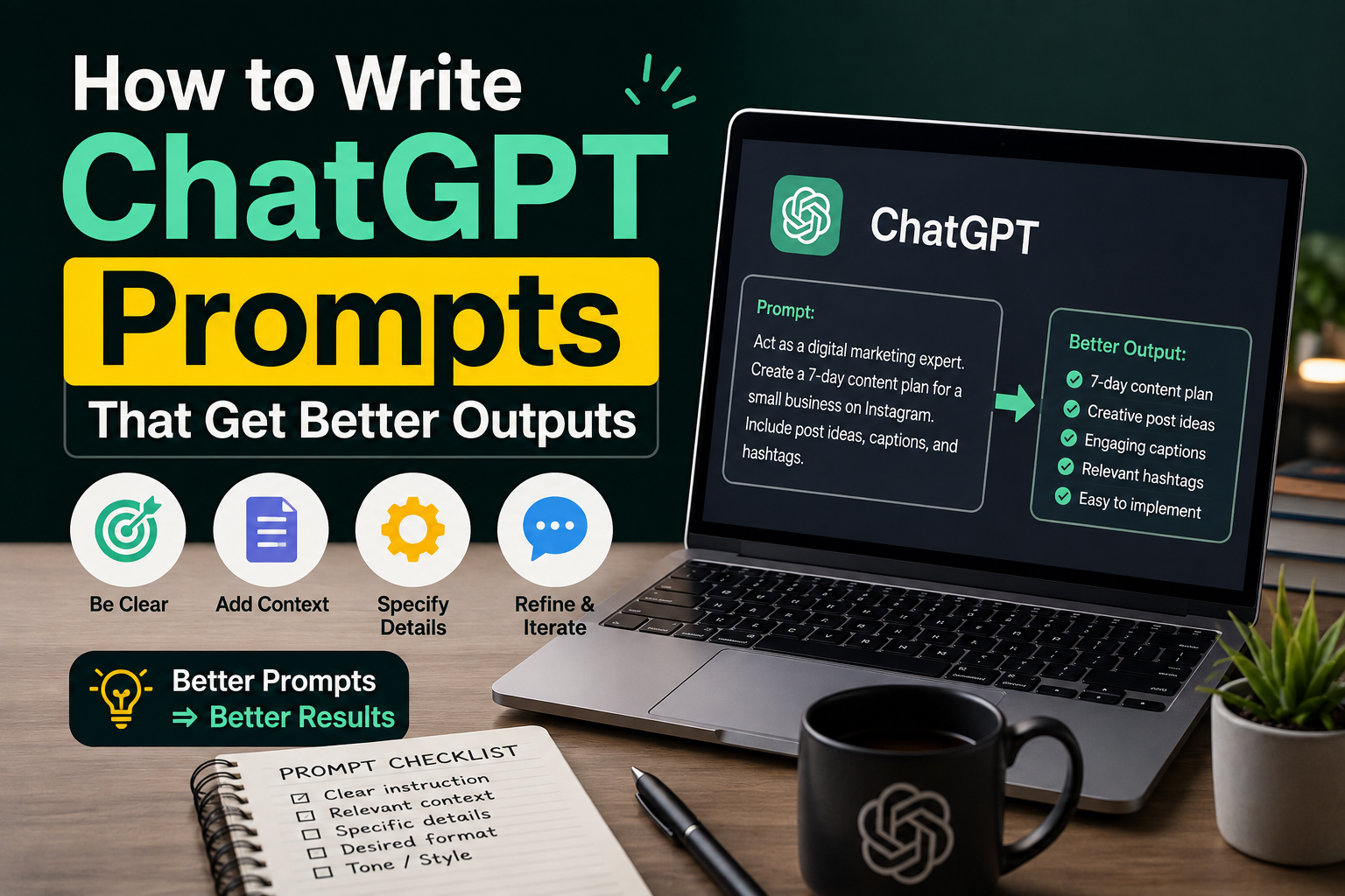 How to Write ChatGPT Prompts That Get Better Outputs