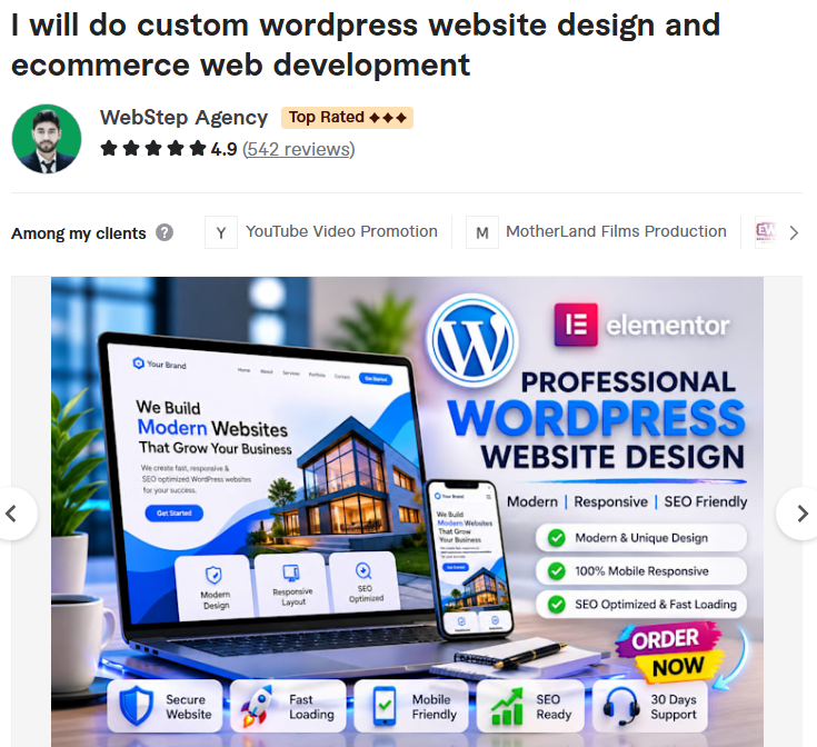 10. Fawad Ahmed (ffawad) — Best for High-Converting WordPress Website Builds